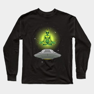 UFO Alien Yoga Long Sleeve T-Shirt